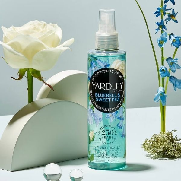 Yardley Bluebell Sweetpea Fragrance Mist 200ml (British brand)