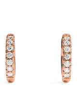 Harrods Harrods Rose Gold and Diamond Huggie Earrings (0.20ctw)- Buy online at McGrocer