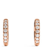Harrods rose gold diamond huggie earrings 0.20ctw, imported from the UK