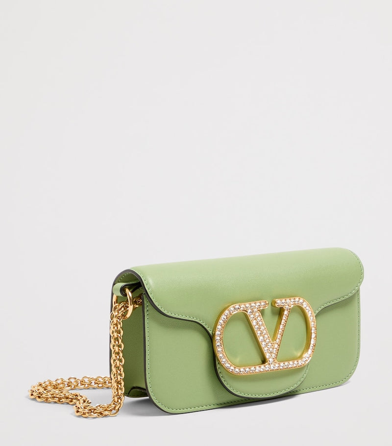 Valentino Garavani Locò small leather shoulder bag, imported from the UK