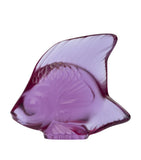 Lalique handmade crystal fish sculpture with satin finish, UK version
