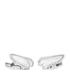 Lalique Arethuse crystal cufflinks with aquatic design, UK version