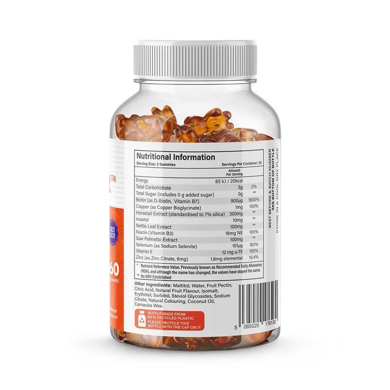 Dodi Health hair gummies supplement, UK version