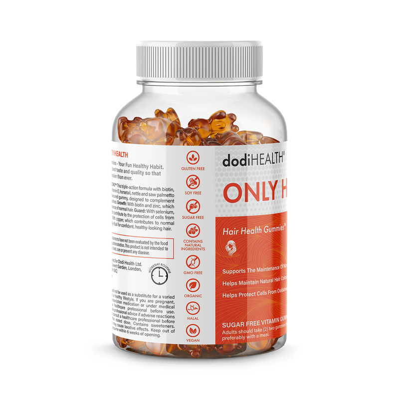 Dodi Health hair gummies supplement, UK version