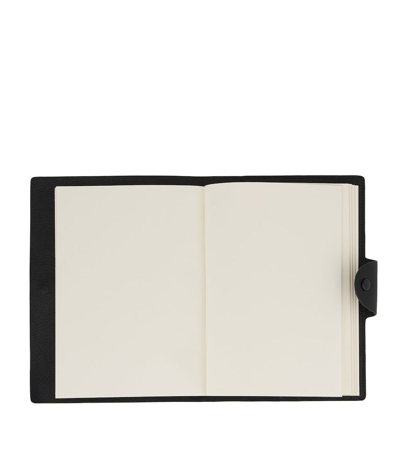 Anya Hindmarch A5 leather journal with Eyes motif and refillable paper pad - British product