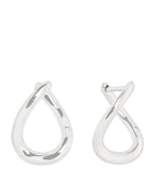 Astrid & Miyu white gold Molten hoop earrings, UK version