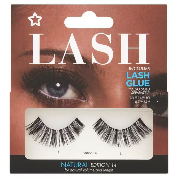Superdrug False Eyelashes Natural Edition 14 (British brand)