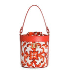 Dolce&Gabbana Kids Majolica bucket bag with embroidery, compact size (British brand)