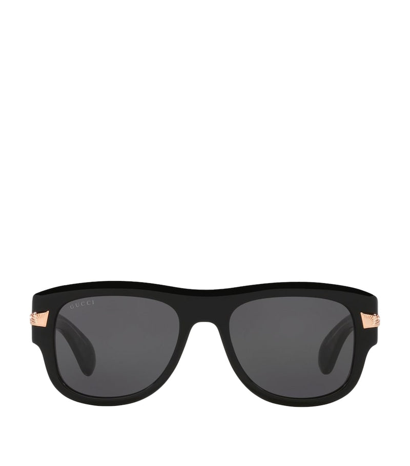 Timeless Gold-Tone Sunglasses with Recycled Acetate Frame