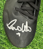 Leipzig Galleries autographed Ronaldinho Gaúcho football boot display (British brand)