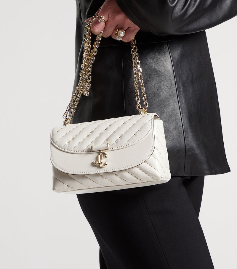 Jimmy Choo Curve small biker leather quilted bag, UK version