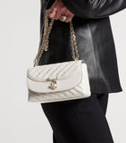 Jimmy Choo Curve small biker leather quilted bag, UK version
