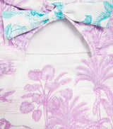 Jungle Print Spaghetti Strap Swimsuit for Kids 2-12 Years