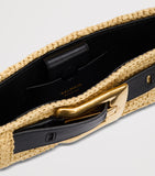 Balmain luxury faux raffia Anthem clutch bag, UK version