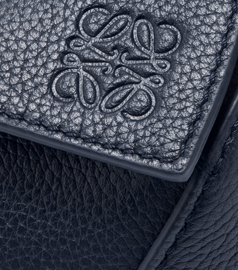 LOEWE Mini Puzzle Edge top-handle bag in calfskin, imported from the UK
