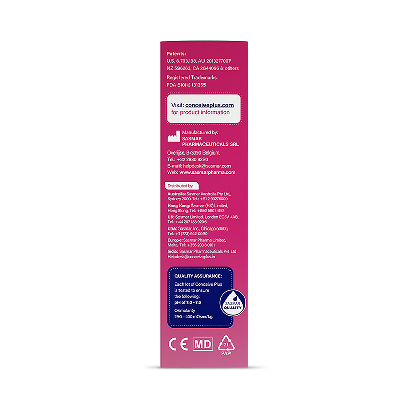 Conceive Plus fertility lubricant tube 75ml, imported from the UK