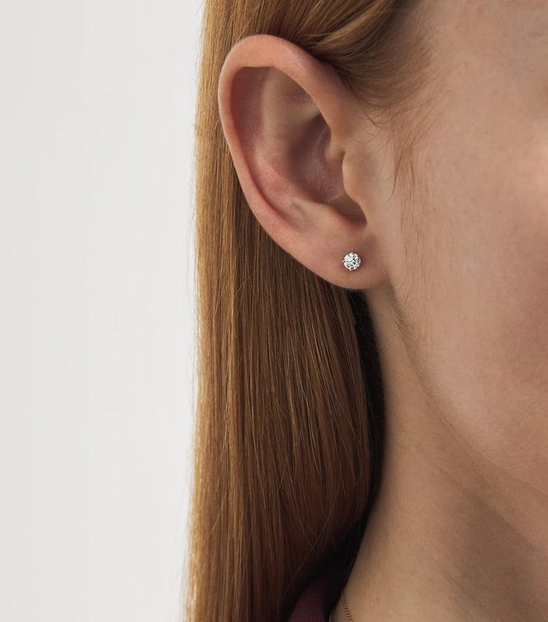 Harrods rose gold diamond stud earrings 0.25ct, UK version