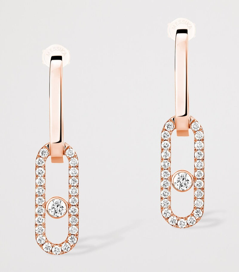 Messika pink gold diamond earrings 1.70ct - British product