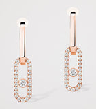 Messika pink gold diamond earrings 1.70ct - British product