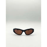 SVNX Star Racer black frame brown lens sunglasses (British brand)