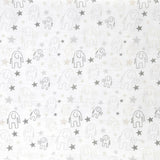 Ziggle Cotton Muslin Square Grey Elephants 80x80cm (British brand)