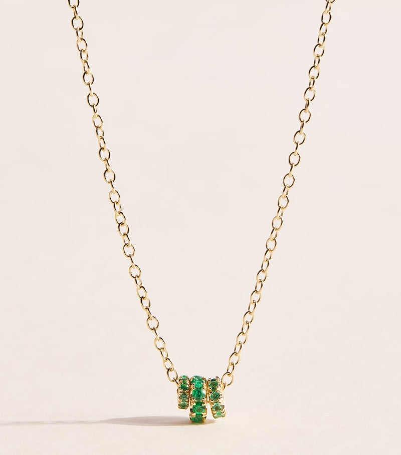 Spinelli Kilcollin Vesta necklace yellow gold emerald - British product