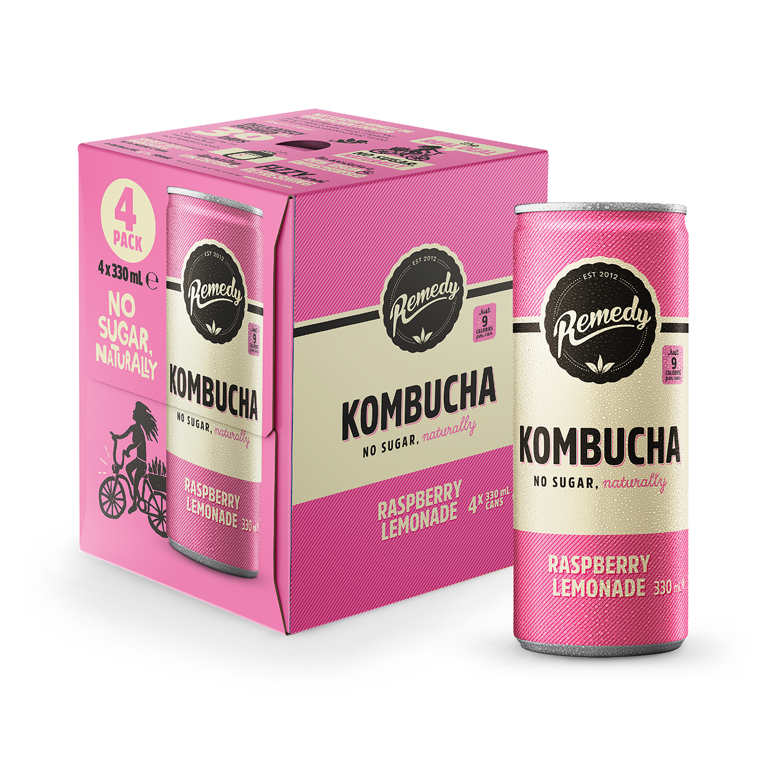 Remedy Kombucha Ginger Lemon 4 x 330ml - 998911