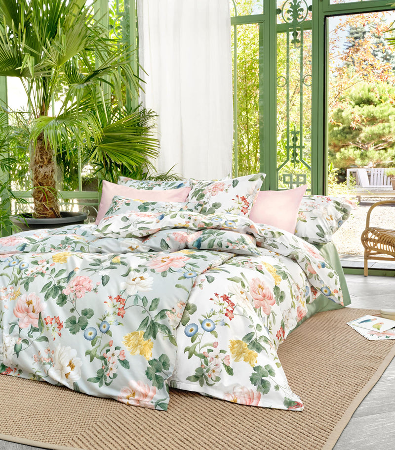 Schlossberg floral cotton flat sheet 280cm x 290cm (British brand)
