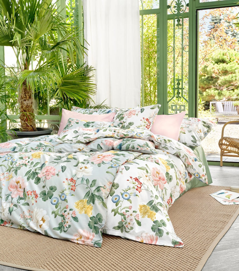 Schlossberg floral cotton flat sheet 280cm x 290cm (British brand)