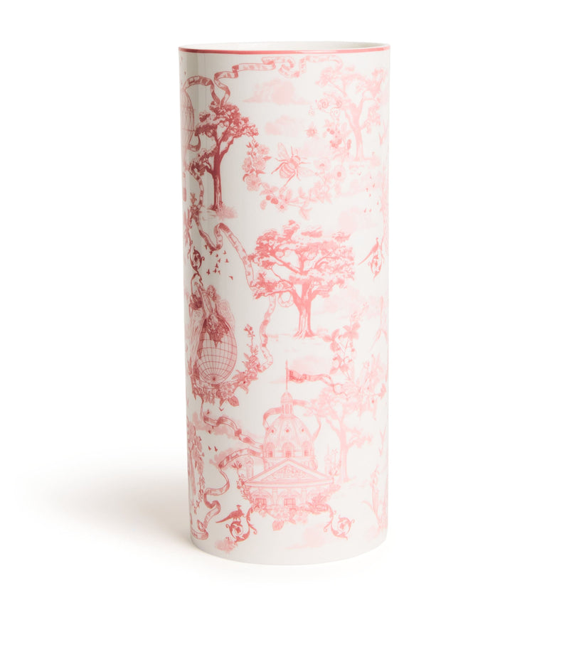 Harrods fine bone china Toile vase 28cm, UK version