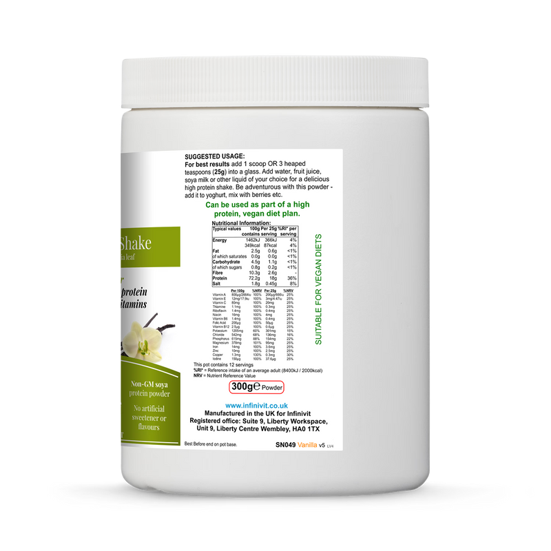InfiniVit Healthy Meal Shake Vanilla 300g, UK version