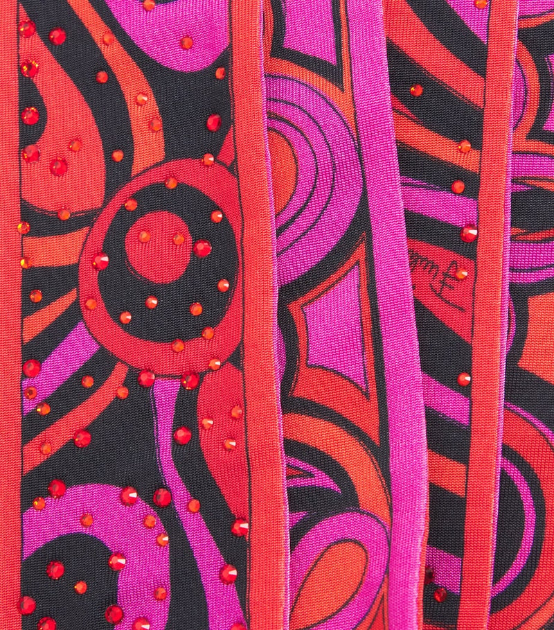 Pucci embellished printed scarf 5x160cm (British brand)