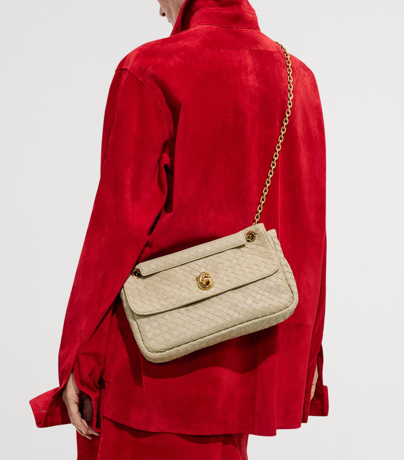 Bottega Veneta Madison shoulder bag lambskin Intrecciato weave, imported from the UK