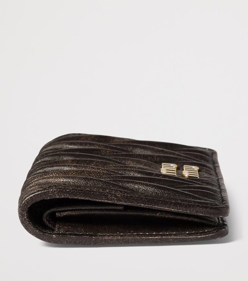 Miu Miu small Matelassé leather wallet nappa - British product