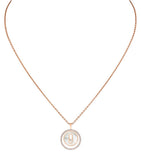 Messika pink gold diamond mother-of-pearl necklace 0.18ct (British brand)