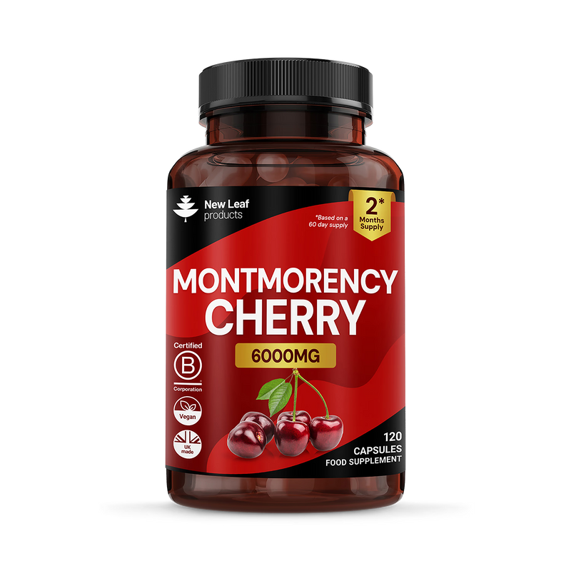 New Leaf Products Montmorency Cherry capsules 120 count, imported from the UK