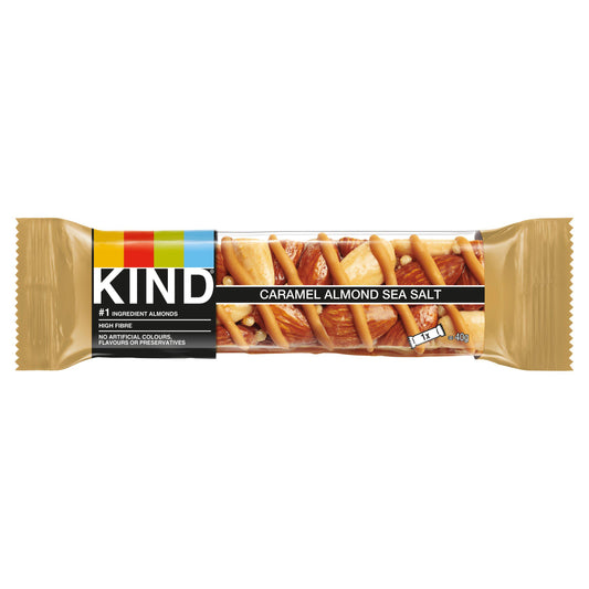 KIND Caramel Almond & Sea Salt Snack Bar 40g cereal bars Sainsburys   