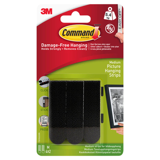 Command Picture Hanging Strips Black GOODS Sainsburys   