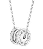Bvlgari B.zero1 white gold diamond pendant necklace, imported from the UK