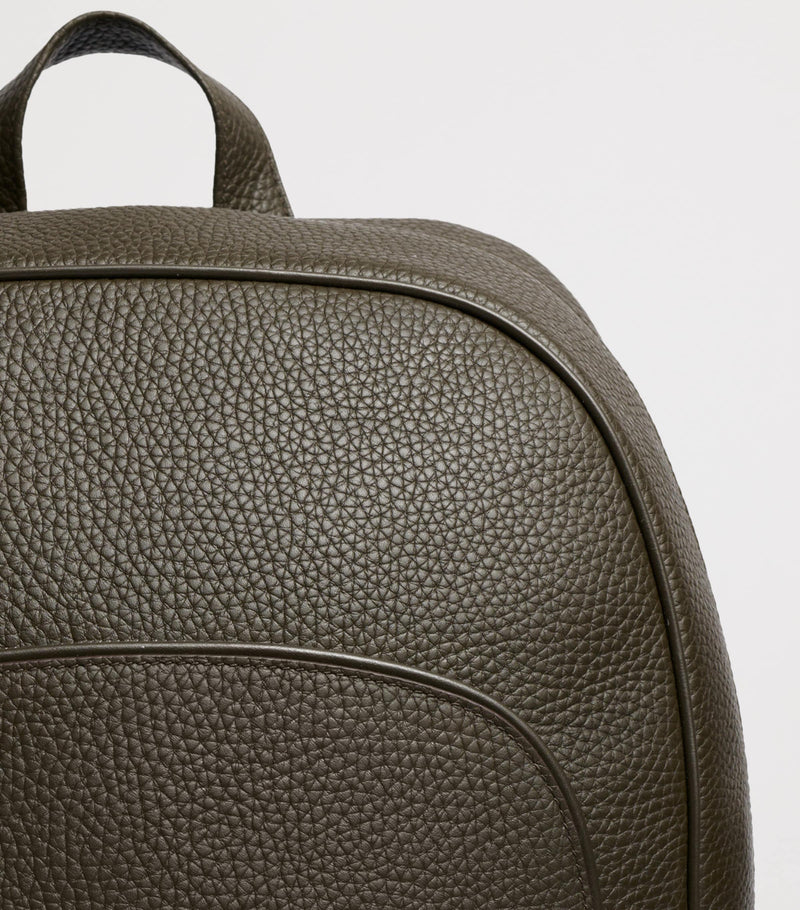 Carl Friedrik Ayrton grained leather backpack (British brand)