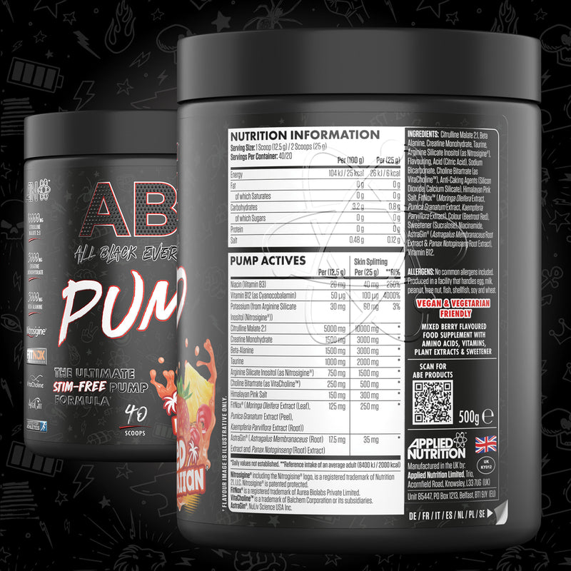 Applied Nutrition ABE Pump Pre Workout Powder Red Hawaiian 500g - British product