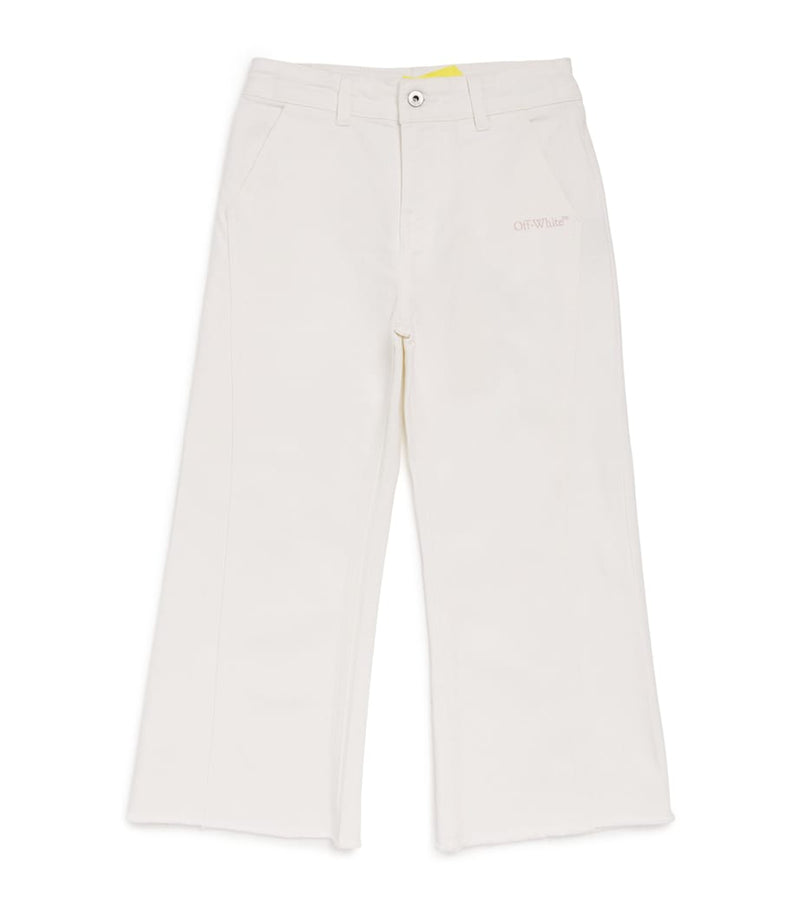 Off-White Kids Bookish Diagonal Straight Jeans 4-12+ years, imported from the UK