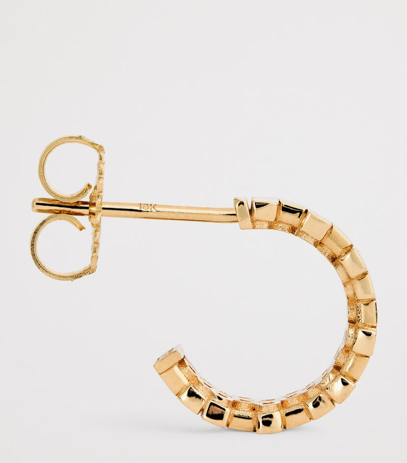 Suzanne Kalan yellow gold hoop earrings, imported from the UK