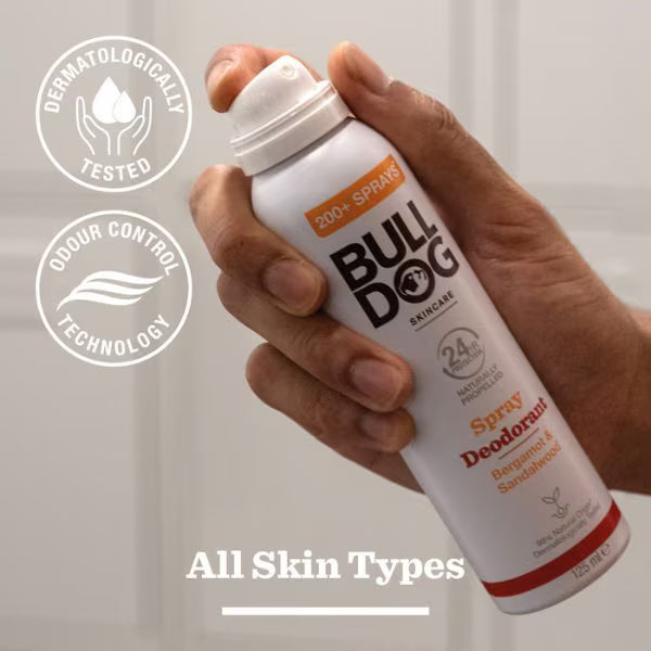 Bulldog Bergamot Sandalwood Deodorant Spray 125ml - British product