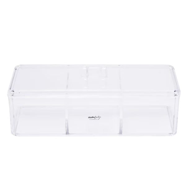 Studio London storage box clear grey 23.3cm (British brand)