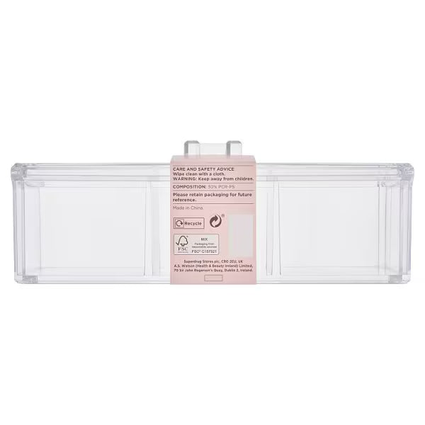 Studio London storage box clear grey 23.3cm (British brand)