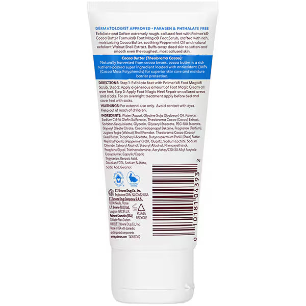 Palmer's Foot Magic Scrub 60g, imported from the UK