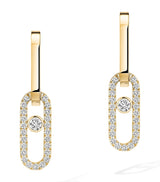 Harrods Messika Move Link Yellow Gold and Diamond Drop Earrings (0.85ct)- Buy online at McGrocer
