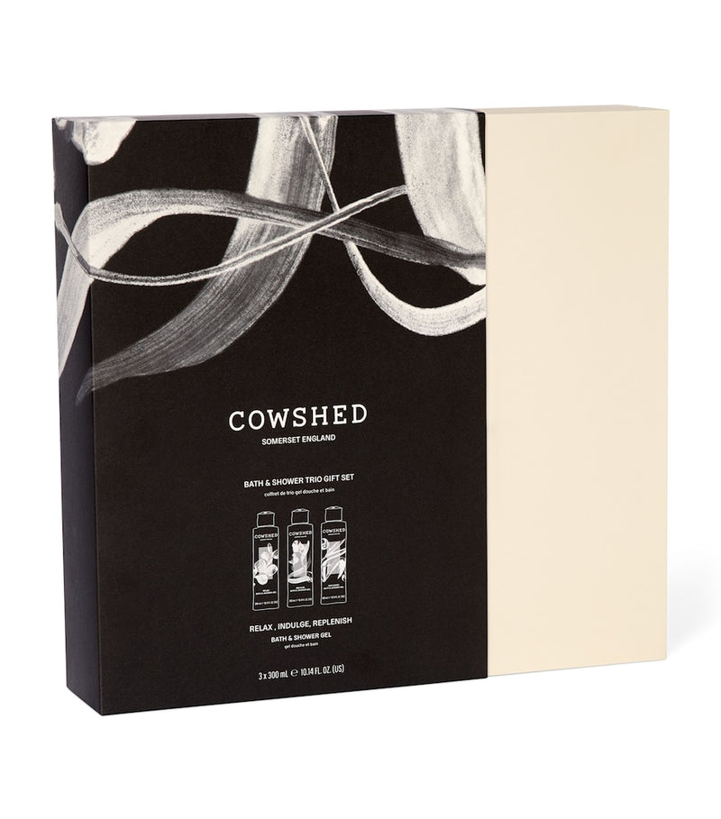 Cowshed bath and shower gift set trio 3x300ml, imported from the UK