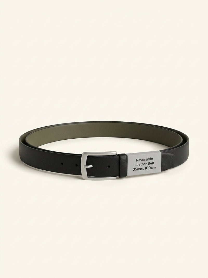 Cartier Tank leather belt reversible black and green, imported from the UK